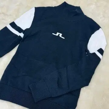 J. Lindeberg 터틀넥 스웨터 XS 네이비/화이트