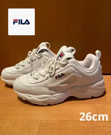 FILA 화이트 스니커즈 26cm 통굽 스니커즈 여성용