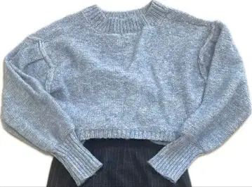 FREE'S MART 스카이블루 니트 백 리본 프리 사이즈