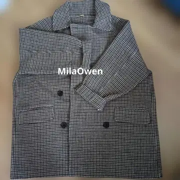 체크 무늬 체스터 코트