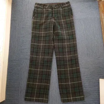 캐주얼 팬츠 체크 무늬 모 70% USED