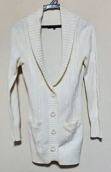 OZOC 롱 가디건 화이트