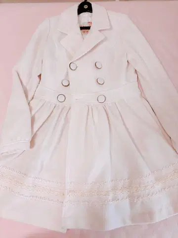 LIZ LISA 핑크 더블 브레스트 롱 코트