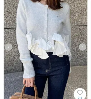 스나이델 리본 모티브 가디건