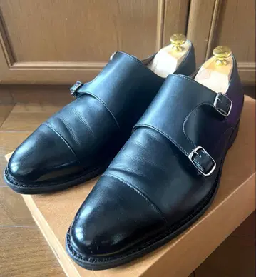 자란스리우야 더블 몽크 가죽 신발 8 사이즈