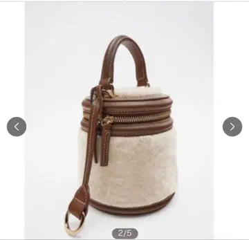 ZARA 인조 모피 백 버킷형