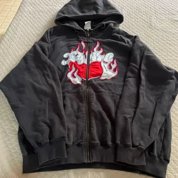 x-girl 지퍼 후드티 차콜