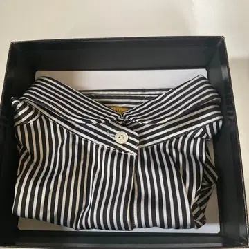 미사용품 Deuxieme Classe 스트라이프 탈부착 카라