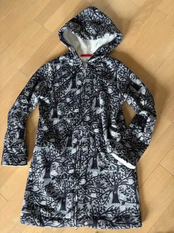 그라니프 올빼미 패턴 복슬복슬 롱 아우터