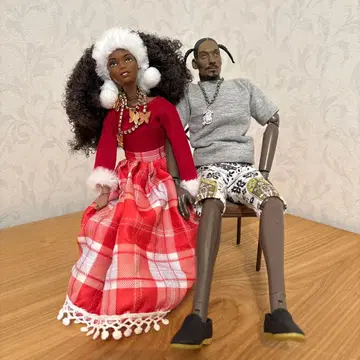 크리스마스 인형과 스눕 독 피규어 세트