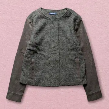 새상품급 [ NEWYORKER ] 울 혼방 이소재 노카라 테일러드 자켓