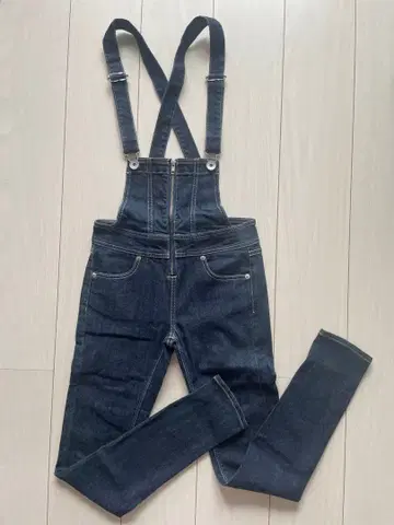 gyda ZIP 데님 스키니 오버롤