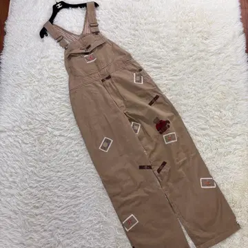 핑크하우스 테디베어 자수 살로펫 베이지 곰 와펜 귀여운