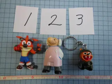 피규어 세트 3체 세트 크래쉬 반다이쿠, 텟짱, 탱크