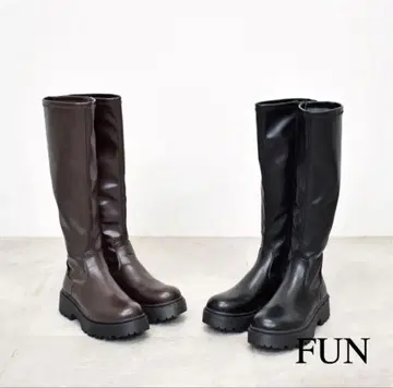 아츠조코 롱 부츠 fun 브라운