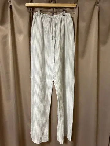 Cotton Stripe Pants Blue