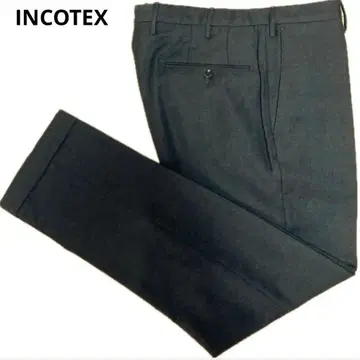 INCOTEX 다크 그레이 울 슬랙스 48