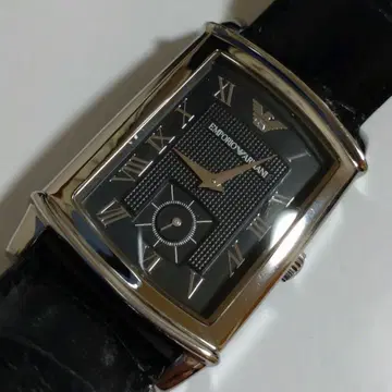 EMPORIO ARMANI 아날로그 손목시계 블랙 작동품