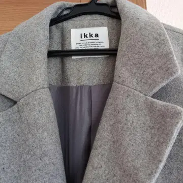 ikka 그레이 더블 브레스트 코트