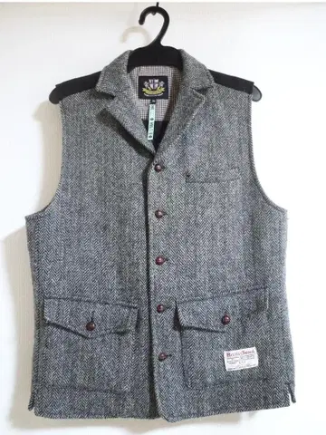 Herringbone Club 해리스 트위드 헤링본 베스트 M