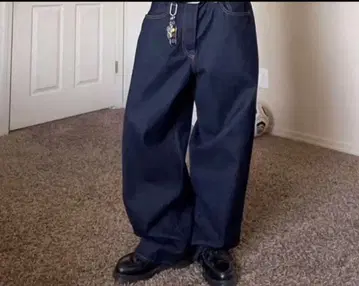 GAP 슈퍼 배기 데님 다크 린스 36 32