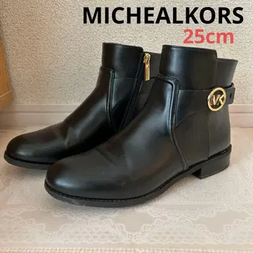 [ 새상품급 ] 마이클코어스 카멘 플랫 숏부츠 사이드 지퍼 25cm