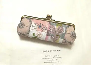 미나 페르호넨 runrunrun 핑크 계열 패치워크 펜 케이스