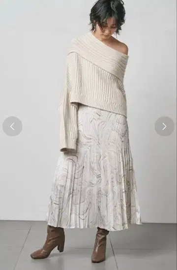 snidel 아지메 케이블 니트 풀오버