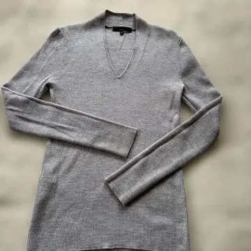 Canelle 그레이 V넥 스웨터 S