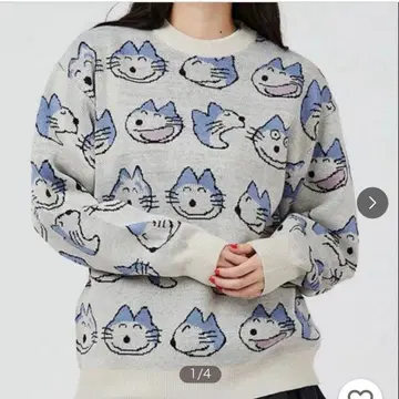그라니프 11마리 고양이 자카드 니트