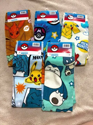 포켓몬 페이스 타월 5장 세트 카비곤 리자몽 이브이 샤미드