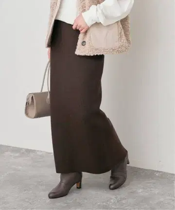 Spick and Span 밀라노 리브 니트 스커트 38 스픽 앤 스팬