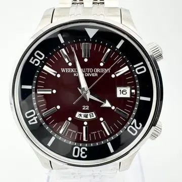 미사용 오리엔트 킹 다이버 70주년 기념 레드 남성용 자동 손목시계