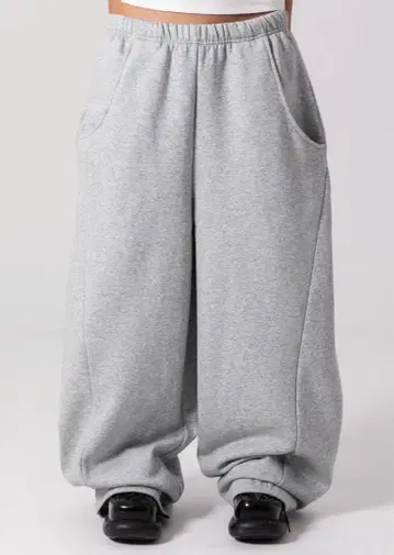레어 브랜드 [ Bye bambi ] 그레이 와이드 팬츠 스웨트 팬츠