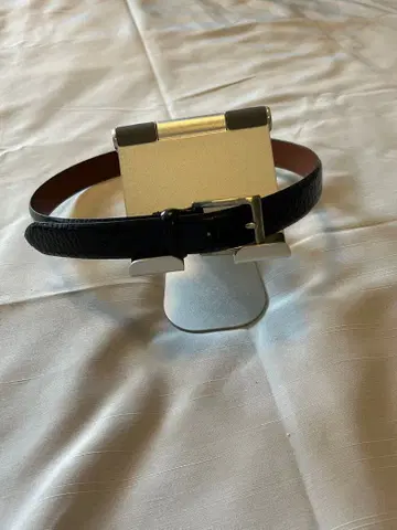 브룩스브라더스, 블랙 가죽 벨트 메탈 버클 폭 28mm