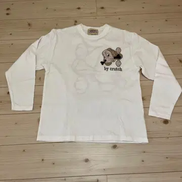 GALFY 개 캐릭터 자수 긴팔 T셔츠