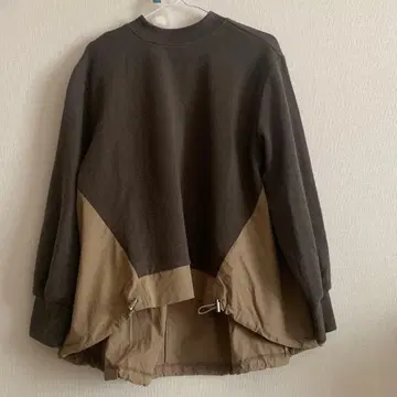 RADATE 브라운 베이지 콤비 풀오버