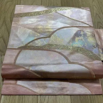 9촌 나고야 오비 여울꽃 문양 금채 금실 인박 순수 실크 301