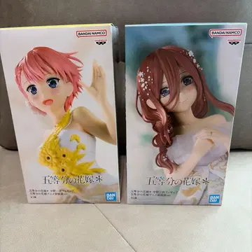 5등분의 신부, 나카노 이치카, 미쿠 피규어 세트. 미개봉 새상품