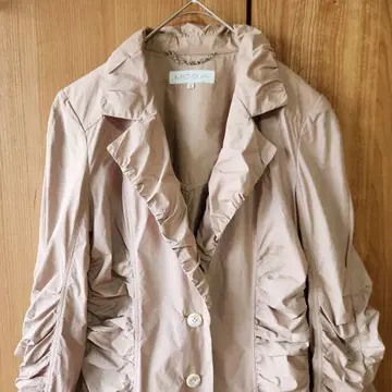 [ MOGA 비기 ] 얇은 스프링 코트 카멜 개더 라이트 의류