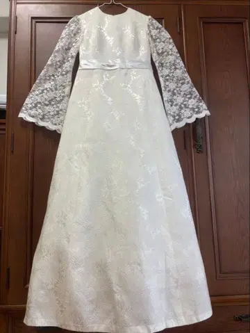 웨딩 드레스 빈티지 핸드메이드 화이트 원피스 A라인