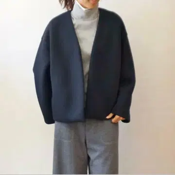 PASSIONE 파시오네 노카라 자켓 심플 무지 블랙 아우터