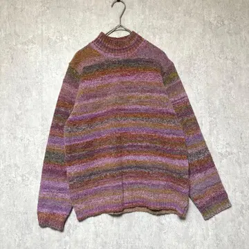 Sanpigalle 긴팔 니트/스웨터 마블 무늬 핑크 계열 M 마담