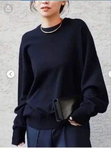 Deuxieme Classe JUSPER 크루넥 스웨터 네이비