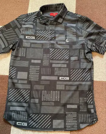 캘러웨이 레드 라벨 기하학 패턴 셔츠 M 사이즈