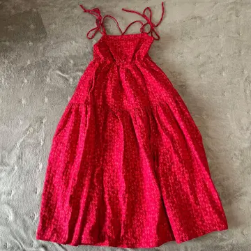 아림 Areeam 부클레 자카드 원피스 빨간색