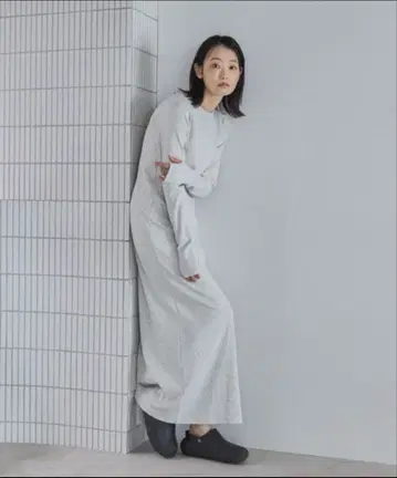 컷 리브 롱 원피스 feepur 오트밀