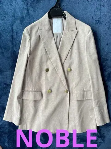 [ 새상품급 ] NOBLE 베이지 더블 브레스트 테일러드 자켓