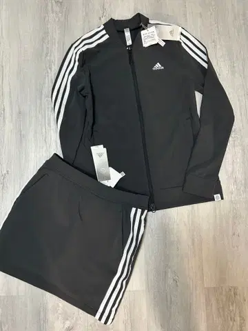 새상품 L 사이즈 아디다스 골프 셋업 긴팔 자켓 스커트 블랙