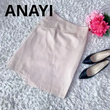 새상품 ANAYI 타이트 스커트 M 천연 가죽